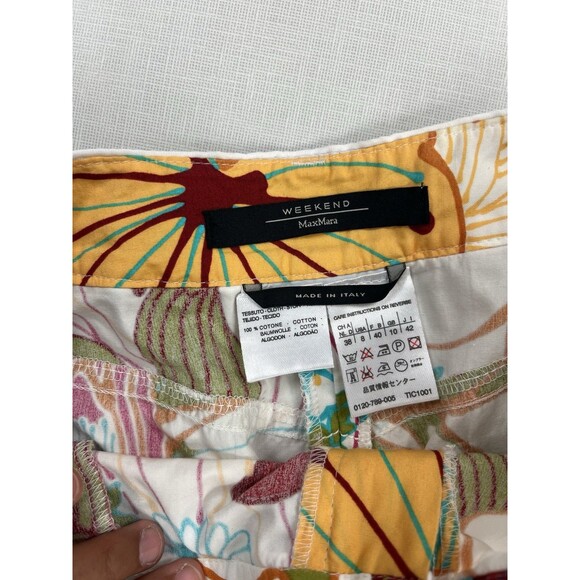 Max Mara Weekend (8) Floral Colorful pants wide leg spring preppy - Picture 8 of 9
